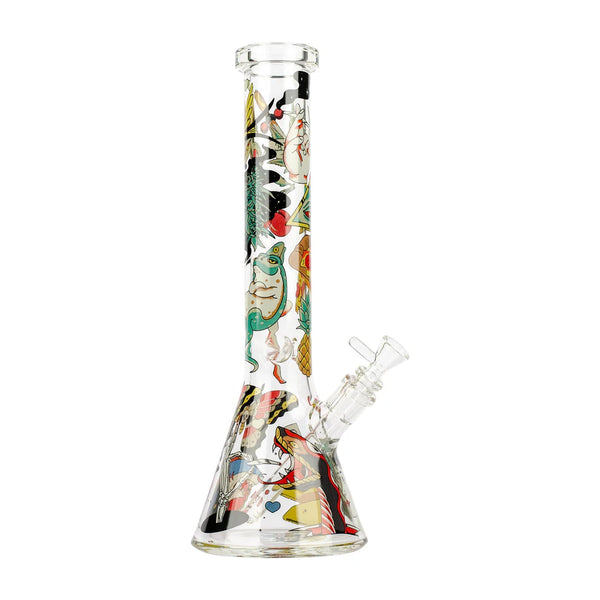 SC Red Eye Glass 15" Tattoo Beaker Bong
