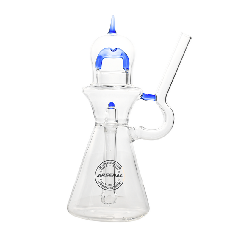 9.5" Crown Tip Hash Glass Bong - Assorted Colours