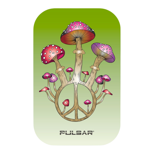 Pulsar 'Peace N Shrooms' Magnetic Rolling Tray Lid - Medium