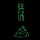 14" Honey Bee Glow-in-the-Dark Glass Beaker Bong – 7mm Thick [A25] Glass Bong Canadian Distributor