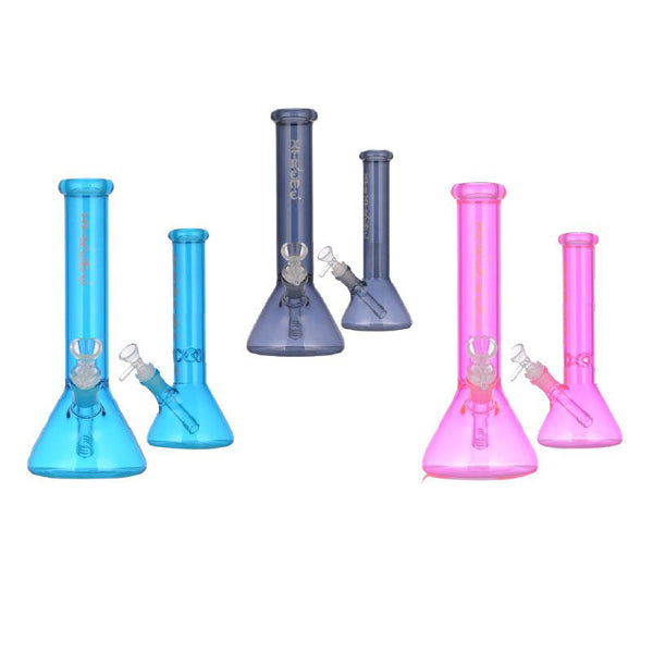 Xtreme | 10″ Glass Bong with Bowl – Assorted (AK092-A) – Box of 10 Glass Bong Canadian Distributor