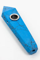 Acid Secs - Crystal Stone Smoking Pipe with choke hole Quartz · Stone Pipe Acid Secs Productions Inc. Blue Howlite