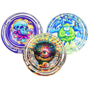 SC Pulsar Design Series Glass Round Ashtray Display 6 count
