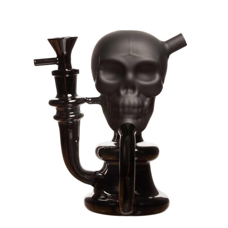 Arsenal Electroplated Skull Glass Bong