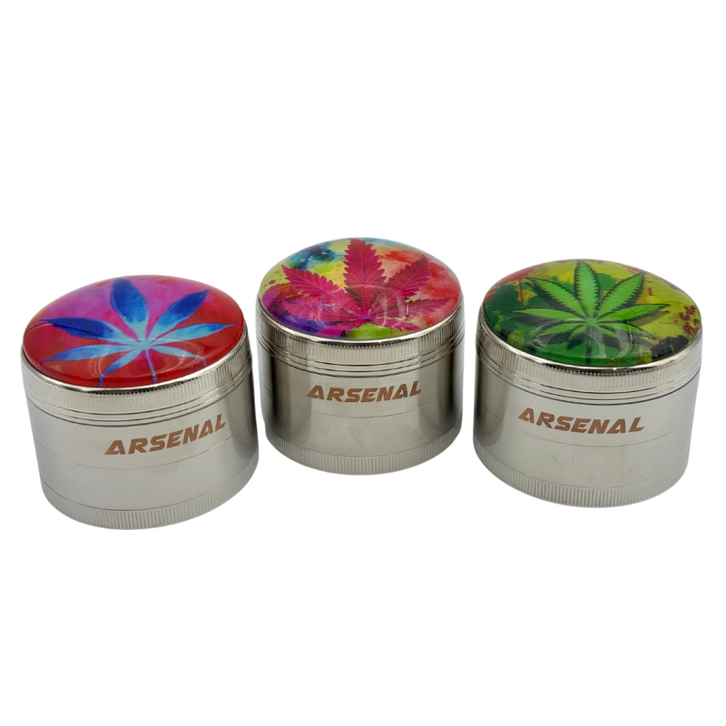 Arsenal Fraternal Leaf 63mm 4-Pc Grinder - 3ct