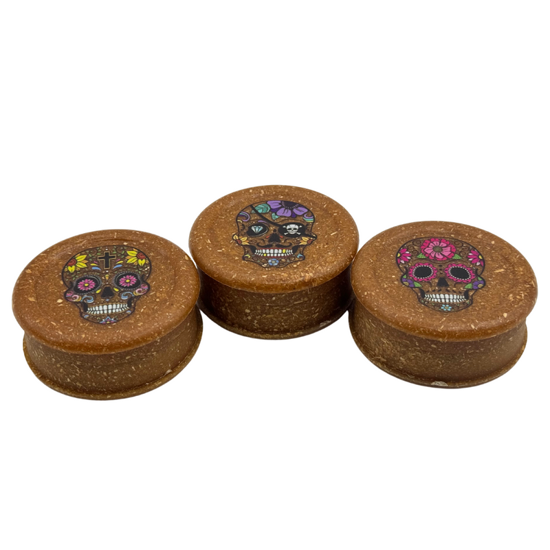 Arsenal Sugar Skull Timber 61mm 3-Pc Grinder 12ct