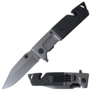 Folding Pocket Knife Stainless - Gun Gray Black [BF210856] Folding Knife Canadian Distributor
