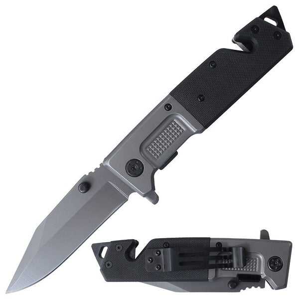 O Folding Pocket Knife Stainless - Gun Gray Black [BF210856]