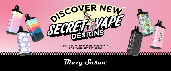 SC Blazy Susan Secret 510 Thread Dual Cart Battery Vape - 6 NEW Assorted Designs