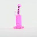 Castle Glassworks | 8.5" Barrel Dab Rig – 7mm Thick Electroplated Glass (14mm Female) Glass Rig Castle Glassworks Pink