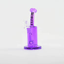 Castle Glassworks | 8.5" Barrel Dab Rig – 7mm Thick Electroplated Glass (14mm Female) Glass Rig Castle Glassworks Purple