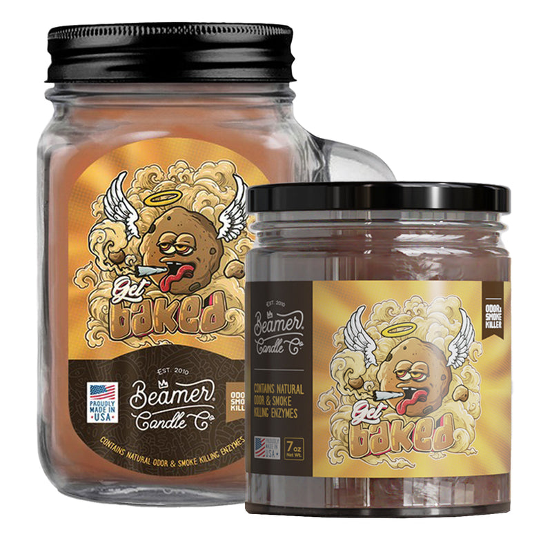 Beamer Candle Co. 12oz & 7oz Glass Mason Jar - Get Baked