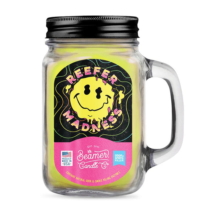 Beamer Candle Co. 12oz & 7oz Glass Mason Jar - Reefer Madness