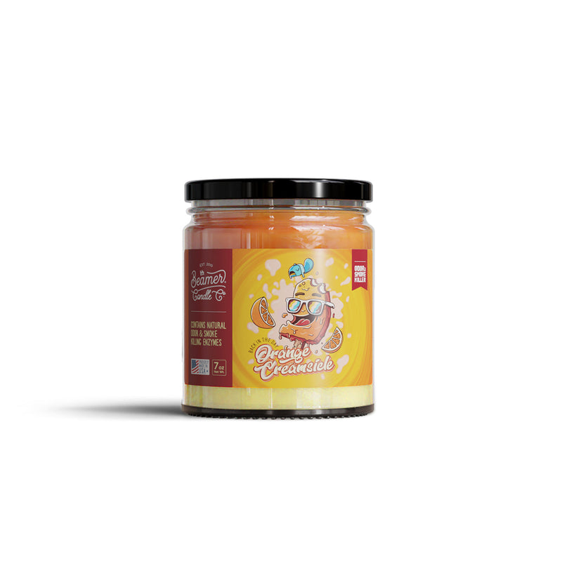 Beamer Candle Co. 7oz & 12oz Glass Mason Jar - Back In The Day Orange Creamsicle