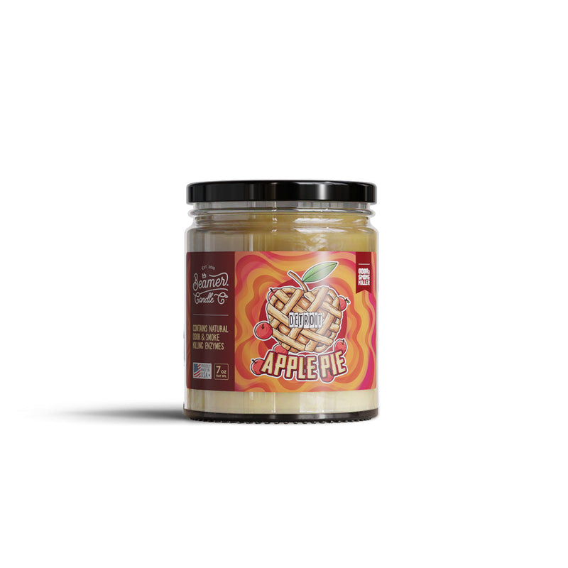 Beamer Candle Co. 7oz & 12oz Glass Mason Jar - Detroit Apple Pie