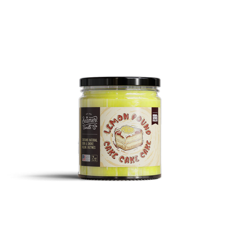 Beamer Candle Co. 7oz & 12oz Glass Mason Jar - Lemon Pound Cake