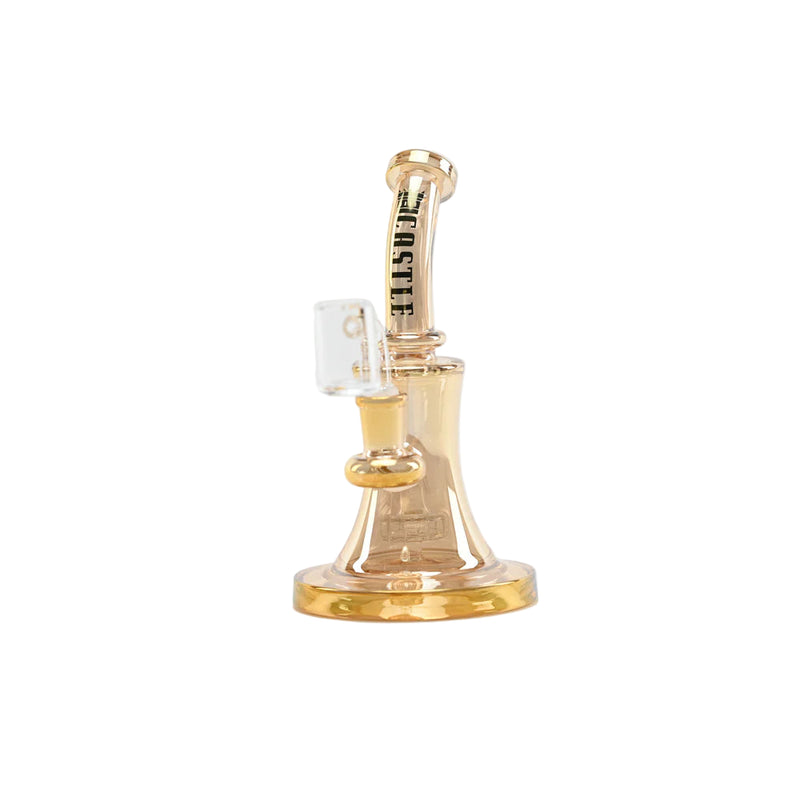 SC Castle Glassworks 8.5 inch 7mm Electroplated Bell Rig with banger