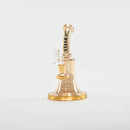 Castle Glassworks | 8.5" Bell Dab Rig – 7mm Thick Electroplated Glass (14mm Female) Glass Rig Castle Glassworks Gold