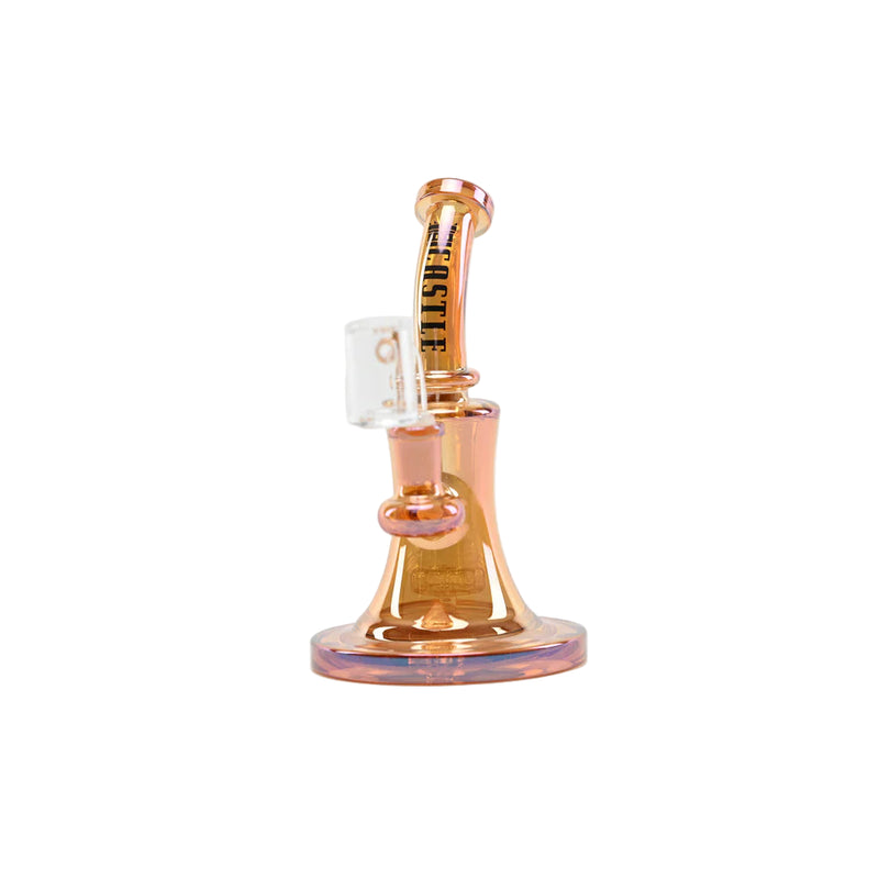 SC Castle Glassworks 8.5 inch 7mm Electroplated Bell Rig with banger