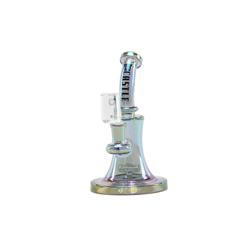SC Castle Glassworks 8.5 inch 7mm Electroplated Bell Rig with banger
