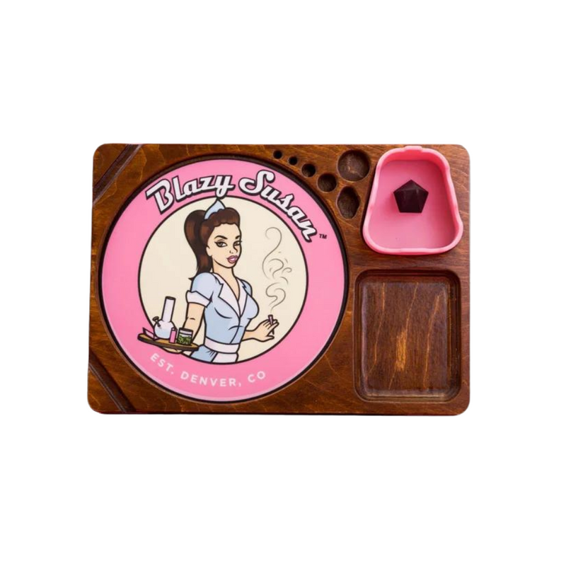 Blazy Susan Dab Tray - Cherry