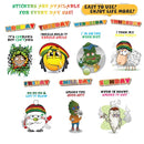 14" Exclusive License 7mm Glass Bong with Stickers [C1559] Glass Bong Canadian Distributor