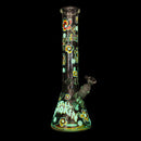 SC Cheech and Chong 15" 7mm Tie Dye Glow in the Dark Beaker Bong