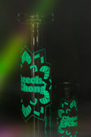 Cheech & Chong® Glass | 15" 7mm Thick Mandala Glow-in-the-Dark Water Pipe [CC173] Glass Bong Smoking Cat Distribution