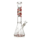 SC Cheech and Chong 15" 7mm Mandala Glow in the Dark Beaker Bong