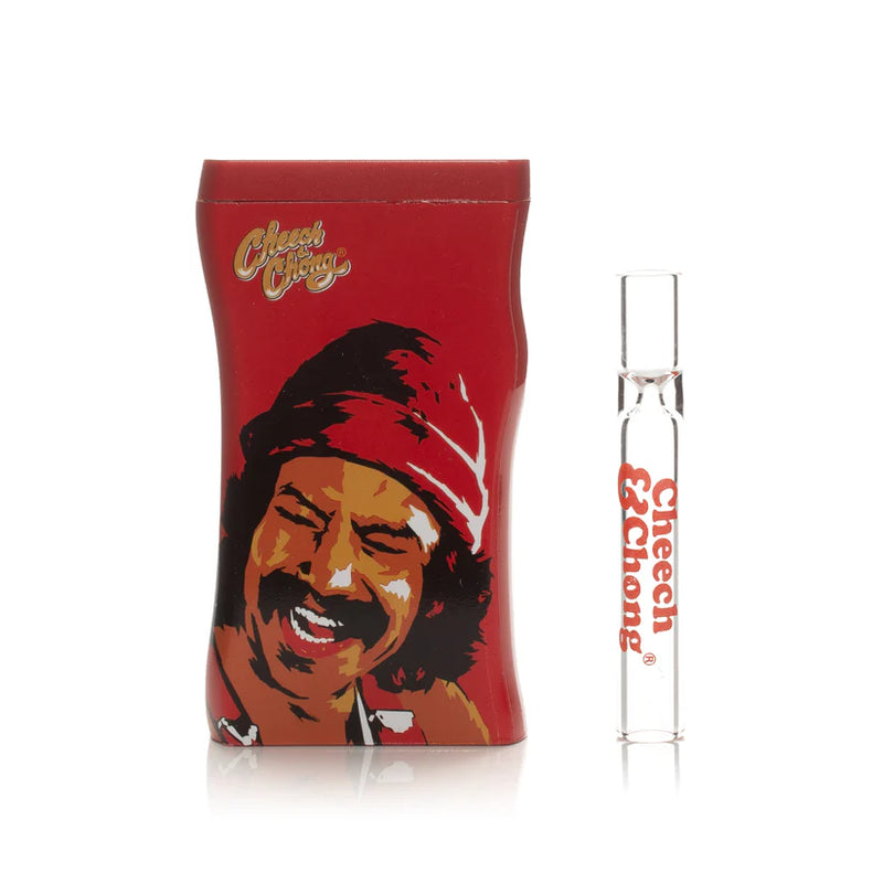 SC Cheech and Chong 3.8" Pop Art Dugout with glass one hitter
