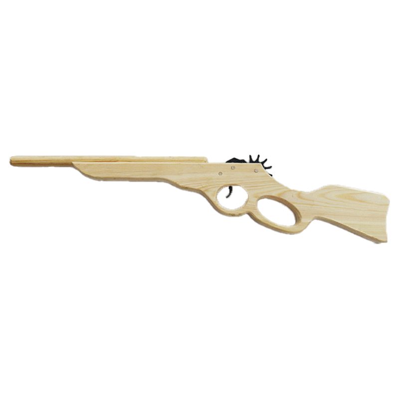 Wood Gun Rifle made with pine natural wooden decoration, hand crafted [CD-4521] Handcrafted Canadian Distributor