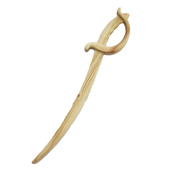 Sword white wood wooden decoration, hand crafted [CD-4526] Handcrafted Canadian Distributor