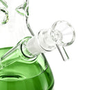 14" Green Accent Beaker Glass Bong Super Supplys Inc