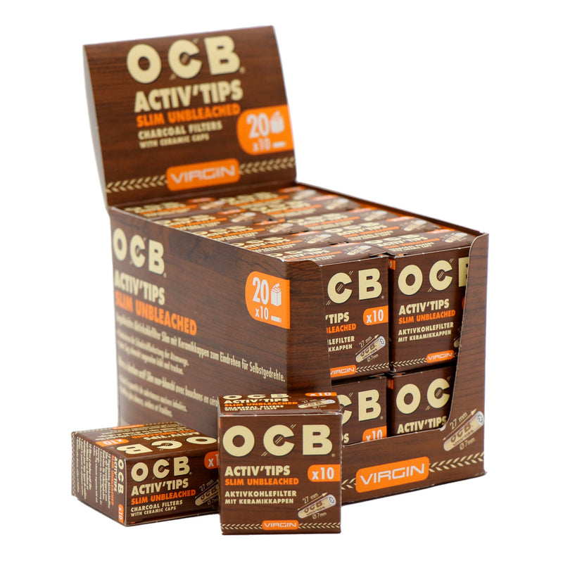 OCB Activetips Slim Unbleached Tips