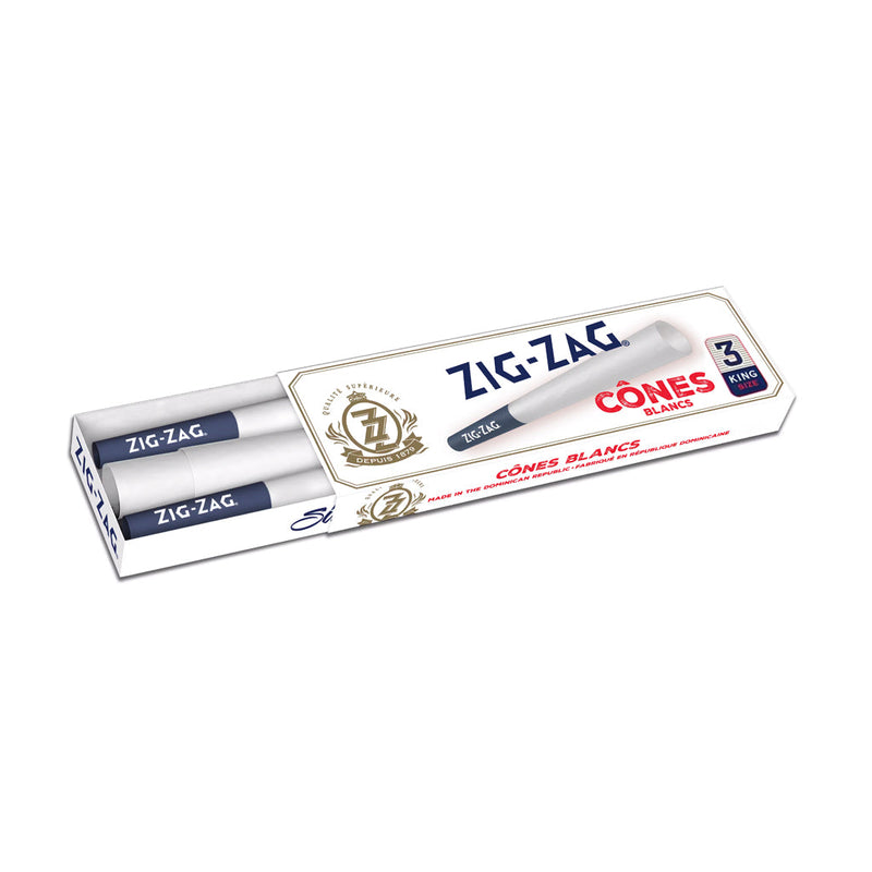 Zig Zag White King Size Cones