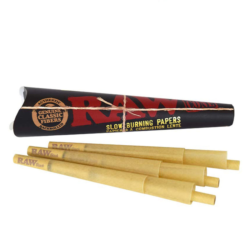 Raw Classic - Black 1 1/4 Size Cones