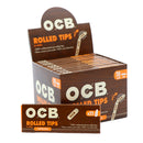 OCB Unbleached Rolled Tips in Sticks