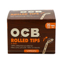 OCB Unbleached Rolled Tips in Sticks