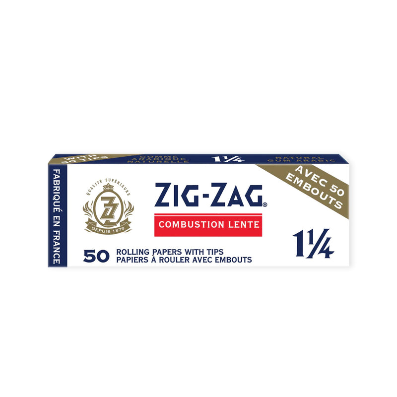 Zig Zag White 1 ¼ Papers With Tip, Slow Burning