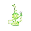 11″ Slim Green Recycler Glass Bong [C8033] Glass Bong Canadian Distributor