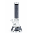 Infyniti | 14" Prisim Print beaker 7 mm glass bong [GP1800GRY] Glass Bong ONE