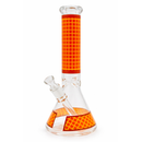 Infyniti | 14" Orange Check beaker 7 mm glass bong [GP1799ORG] Glass Bong ONE