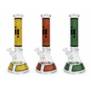 Infyniti | 14" Feather Print beaker 7 mm glass bong [GP1735] Glass Bong ONE