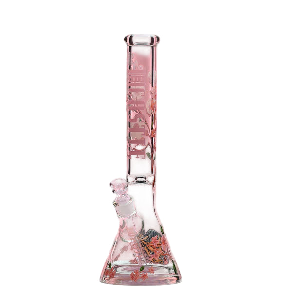 SC Castle Glassworks 16 inch 9 mm Cherry Blossom Beaker Bong