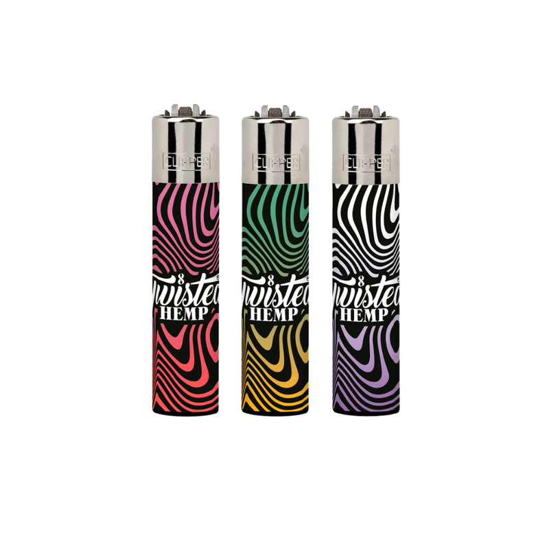 Clipper Twisted Hemp Swirl Lighters - 48ct