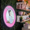 SC Blazy Susan Neon Logo Pink Shop SIgn