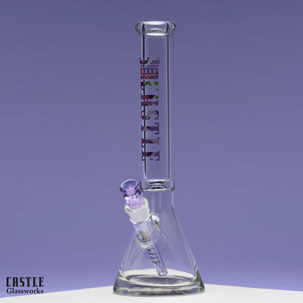 SC Castle Glassworks 16 inch 9 mm Splat Beaker bong