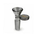 Fortune | Fun Electroplated 14mm Funnel Bowl Bowl · Popper Fortune Graphite Smoke