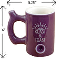 ROAST & TOAST PIPE MUG - PLUM COLOR WITH WHITE PRINT Mug Pipe Roast and Toast Gifts