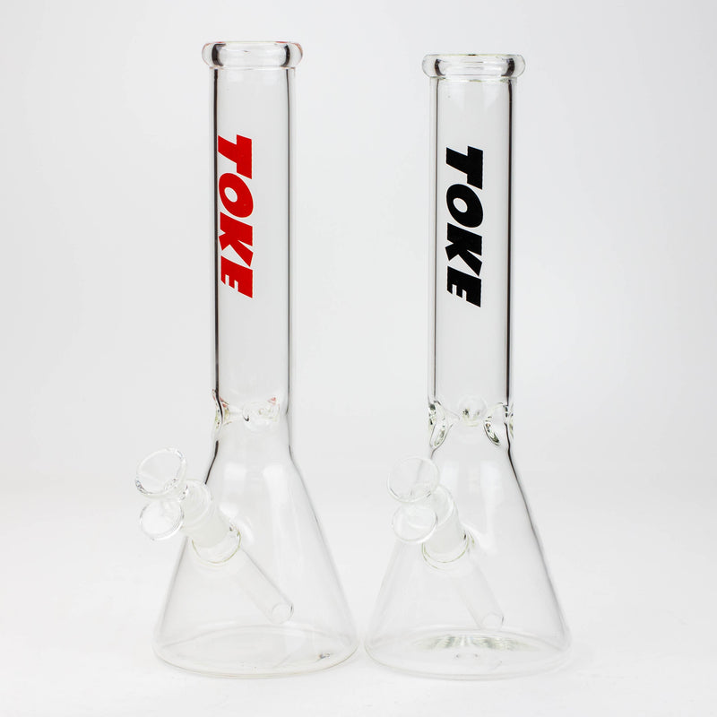 TOKE - 12" Glass beaker water bong- - One Wholesale